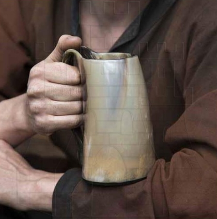 Taza vikinga de asta - Jarras de cerveza, vasos y tazas con grabados celtas, templarios, romanos, egipcios y vikingos