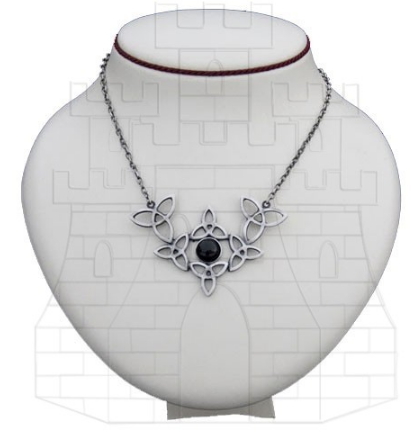 Colgante medieval perla cristal negro - Vestidos largos Góticos de mujer