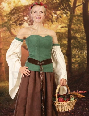 Vestido Medieval Mujer Del Bosque - Vestidos, faldas y blusas medievales de mujer