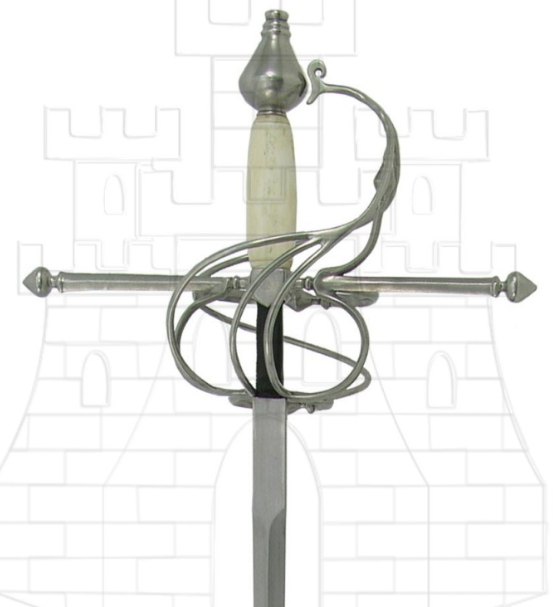 Espada Rapiera lazo con puño de hueso - Adquirir espectaculares espadas roperas de taza y de lazo