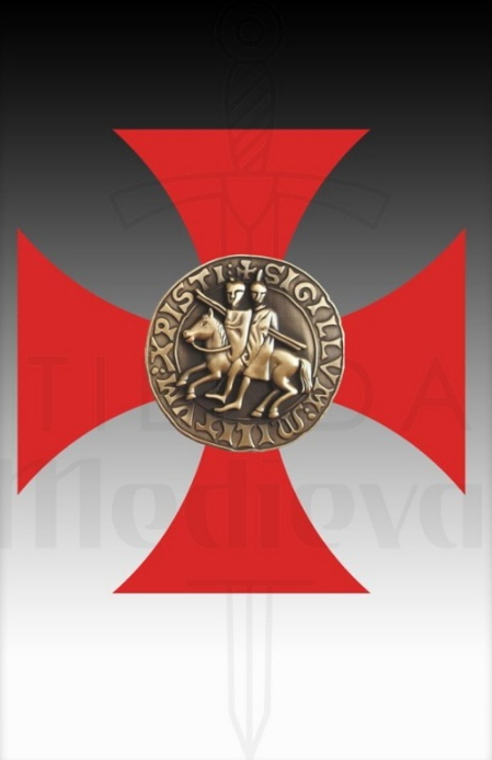 Estandarte Cruz Caballeros Templarios - Espectaculares estandartes medievales