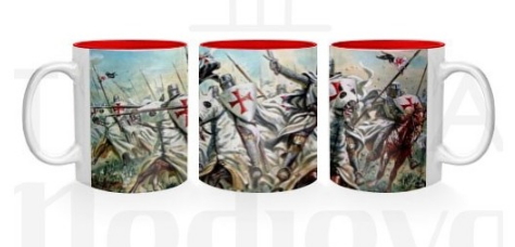 Taza de Cerámica lucha Caballeros Templarios - Jarras de cerveza, vasos y tazas con grabados celtas, templarios, romanos, egipcios y vikingos