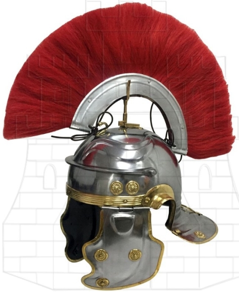 Casco Centurión Romano con penacho frontal - Jerarquía del Ejército Romano