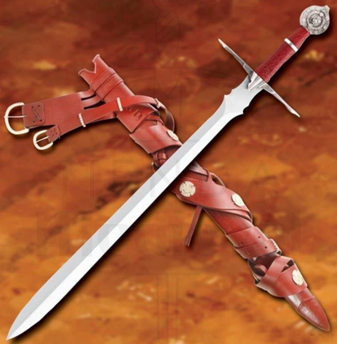 Espada Durandal de Roldán Funcional - Protección completa de brazo y hombreras de Paladín