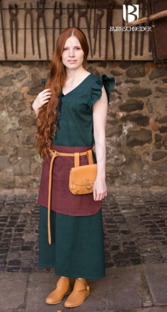 Vestido Medieval Mujer Agga Verde - Vestidos, faldas y blusas medievales de mujer