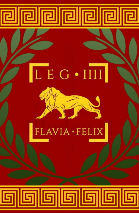 Estandarte Legio IV Flavia Felix Romana - Estandartes Legiones Romanas