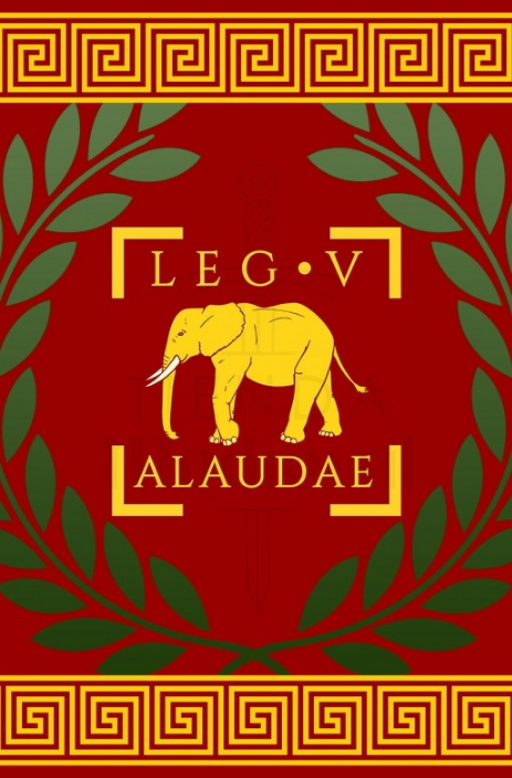 Estandarte Legio V Romana Alaudae - Estandartes Legiones Romanas
