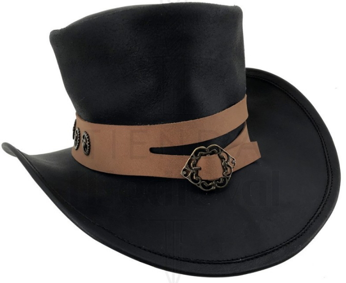 Sombrero Chistera Steampunk negro
