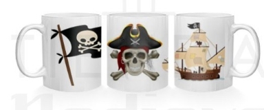 Taza de Cerámica Piratas - Tazas de acero con mosquetón temática medieval y de época