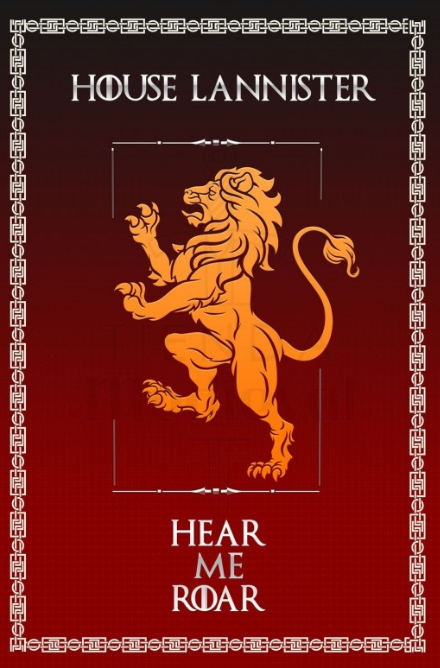 Estandarte Juego de Tronos House Lannister - Estandartes de las Casas de Juego de Tronos