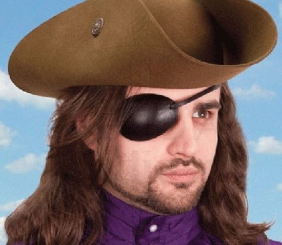 Parche pirata ojo derecho
