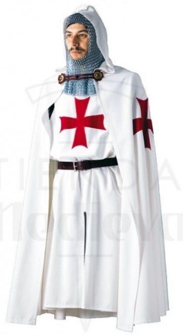 Capa Templaria con cruz bordada 372x675 - Los Cruzados y sus armas