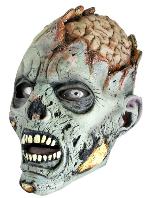 Máscara Zombie Sesos - Terroríficas máscaras en látex de duendes y zombies