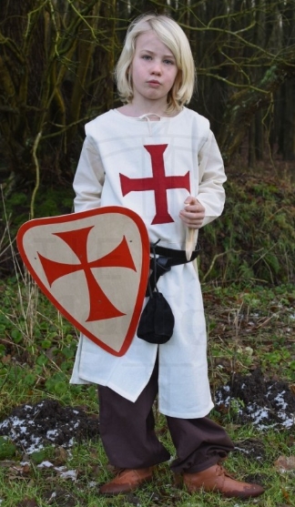 Tabardo niño Templario - Trajes y vestidos medievales de personajes de la época