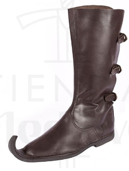 Botas altas de punta Poulaines - Medieval Leather Shoes