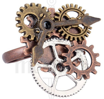 Anillo Ajustable SteamPunk Engranajes Reloj