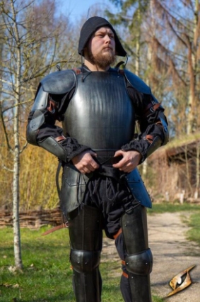 Armadura Completa De Soldado Medieval Acabado Negro - Armadura completa soldado medieval
