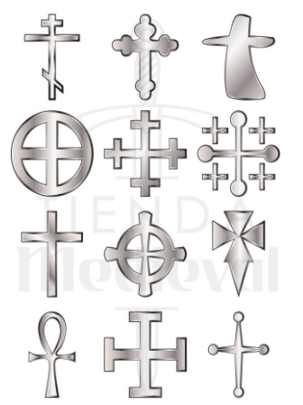 Tatuaje Temporal Con 12 Cruces Medievales Parte 1