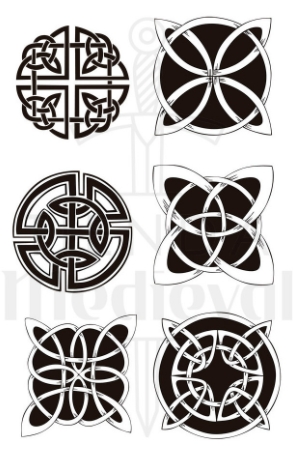 Tatuaje Temporal Con Nudos Y Simbolos Celtas Y Vikingos - Tatuajes medievales temporales de calcomanía con motivos épicos