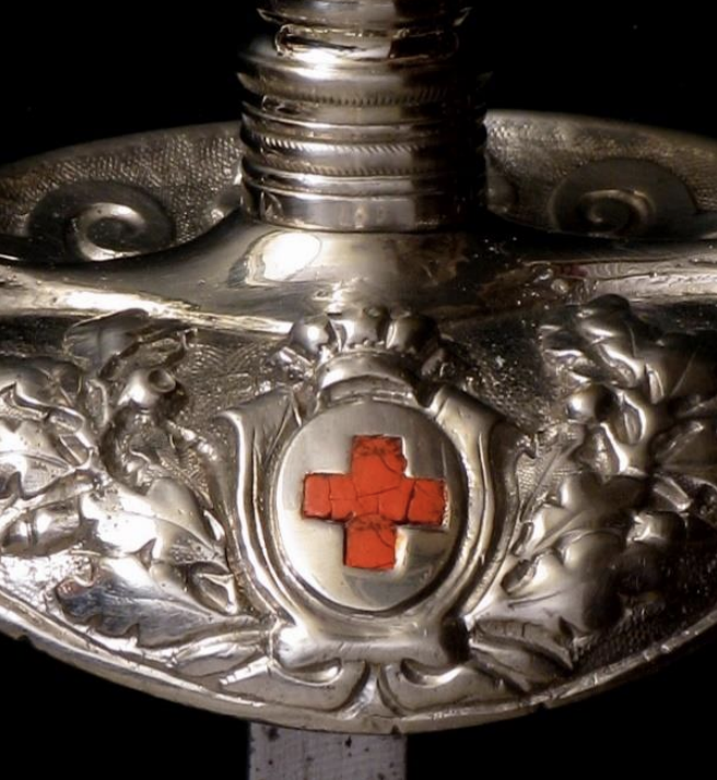 Diseño Guarda Espada de Ceñir, Cruz Roja Española (hacia 1898)