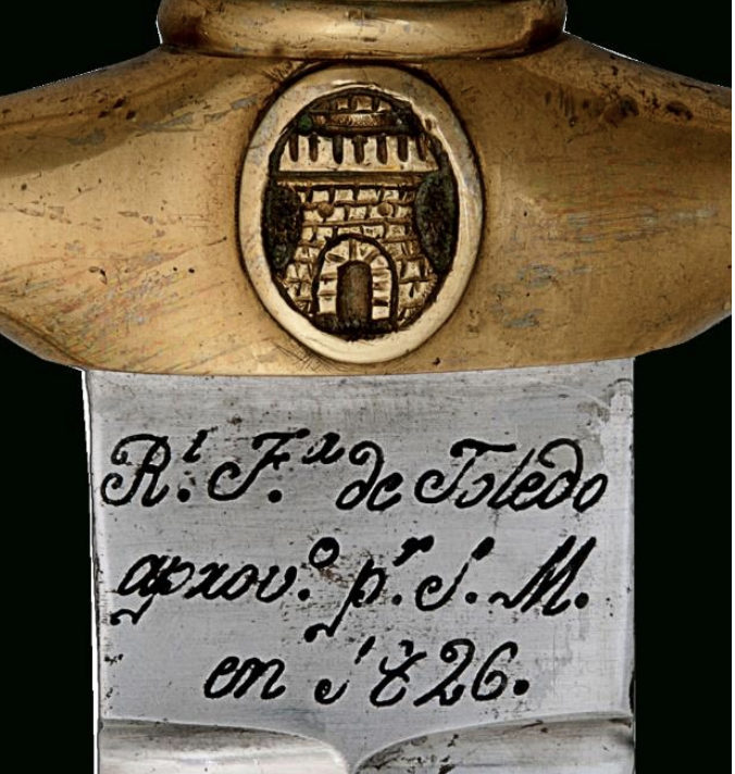 Inscripción en Machete Zapadores de Ingenieros (modelo 1826)