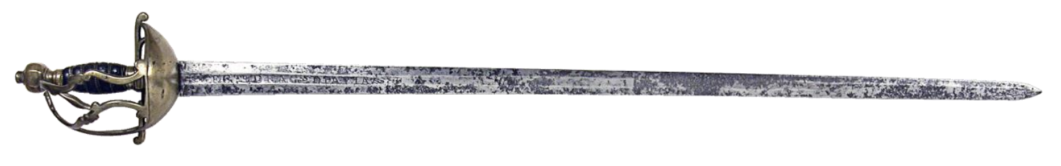 Espada de montar, Oficial de Dragones (hacia 1770)