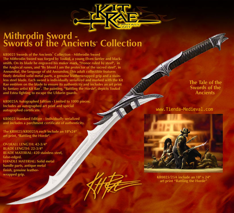 Espada Mithrodin de Kit Rae