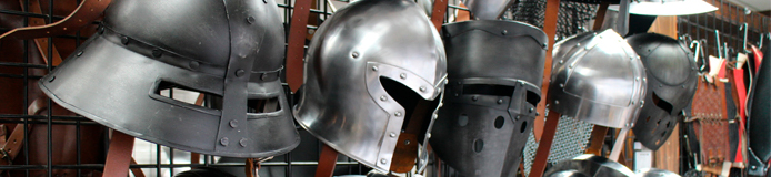 Cascos de armaduras medievales