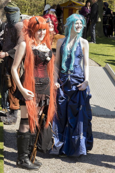 CosPlayers caracterizadas en un evento