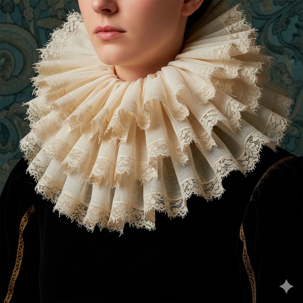 Detail lechuguilla-kraag