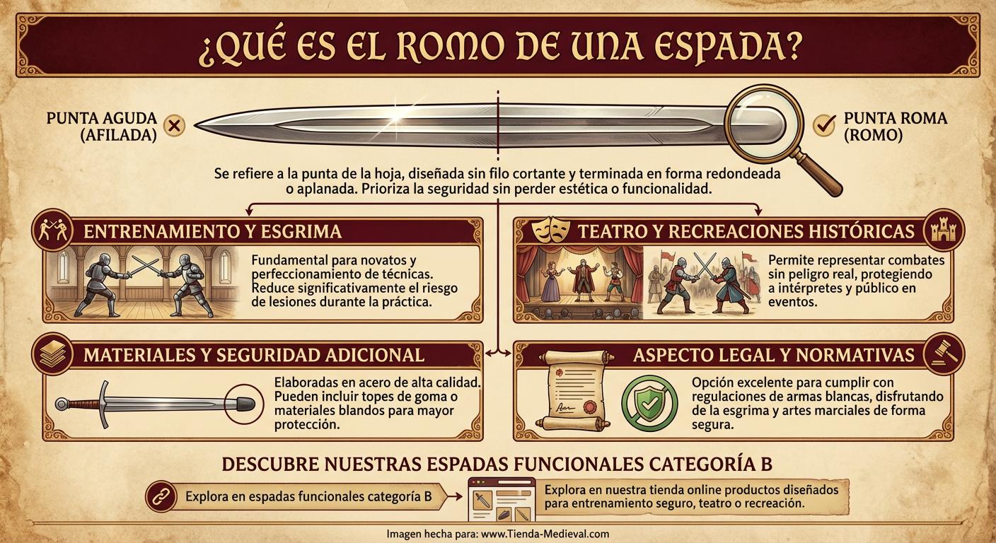 ¿Qué es el Romo de una espada?