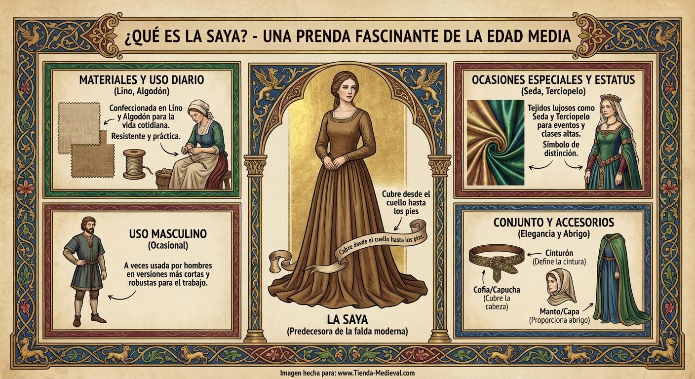 ¿Qué es la Saya en una prenda?