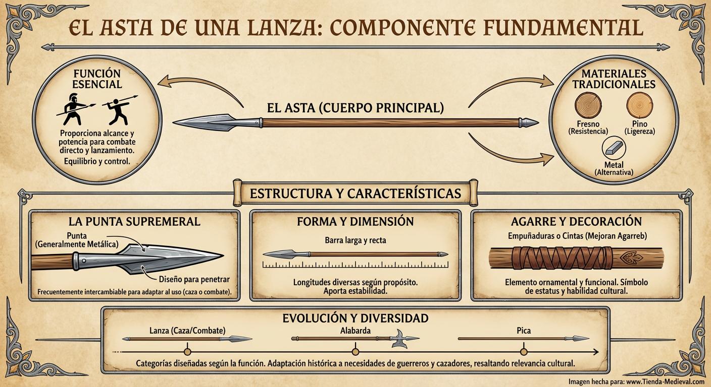 ¿Qué es el Asta de una lanza?