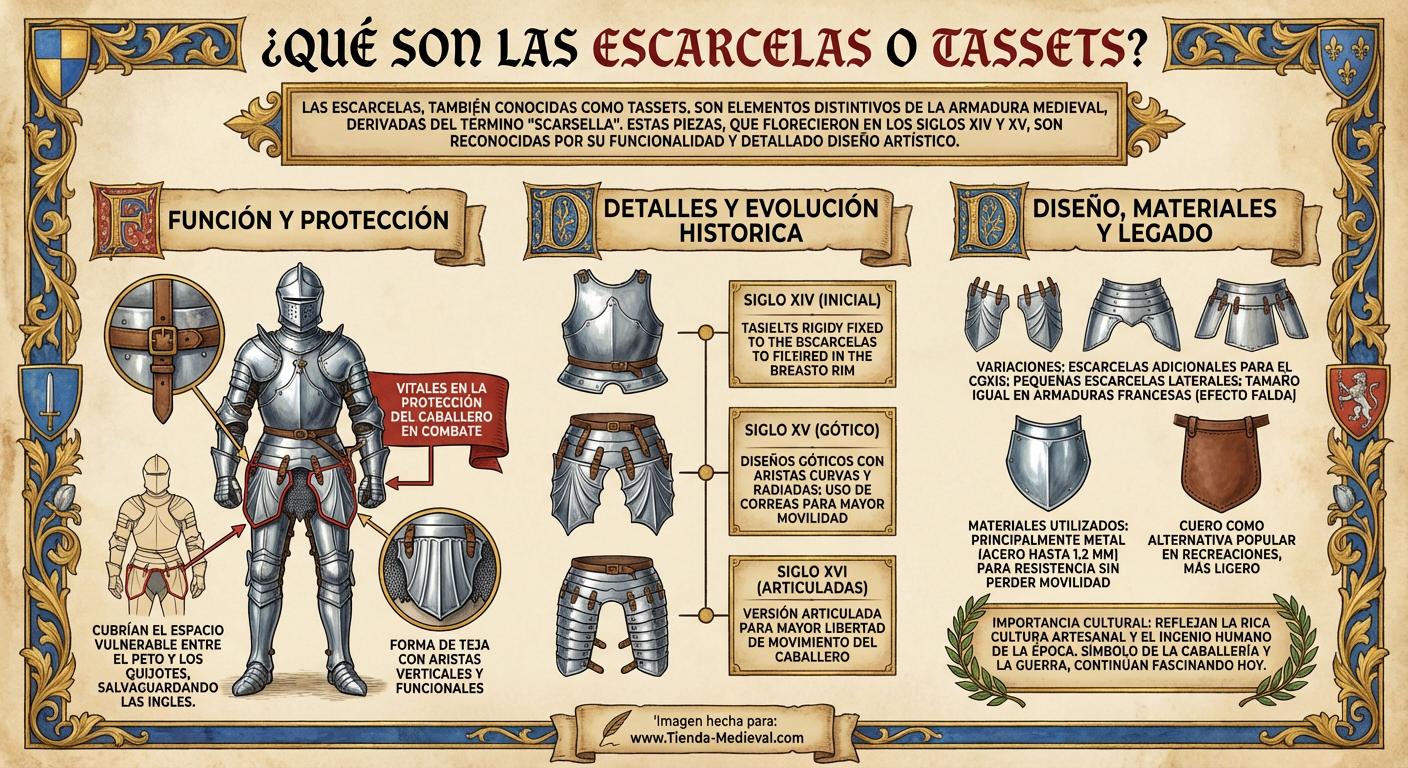 ¿Qué son las Escarcelas o Tassets?