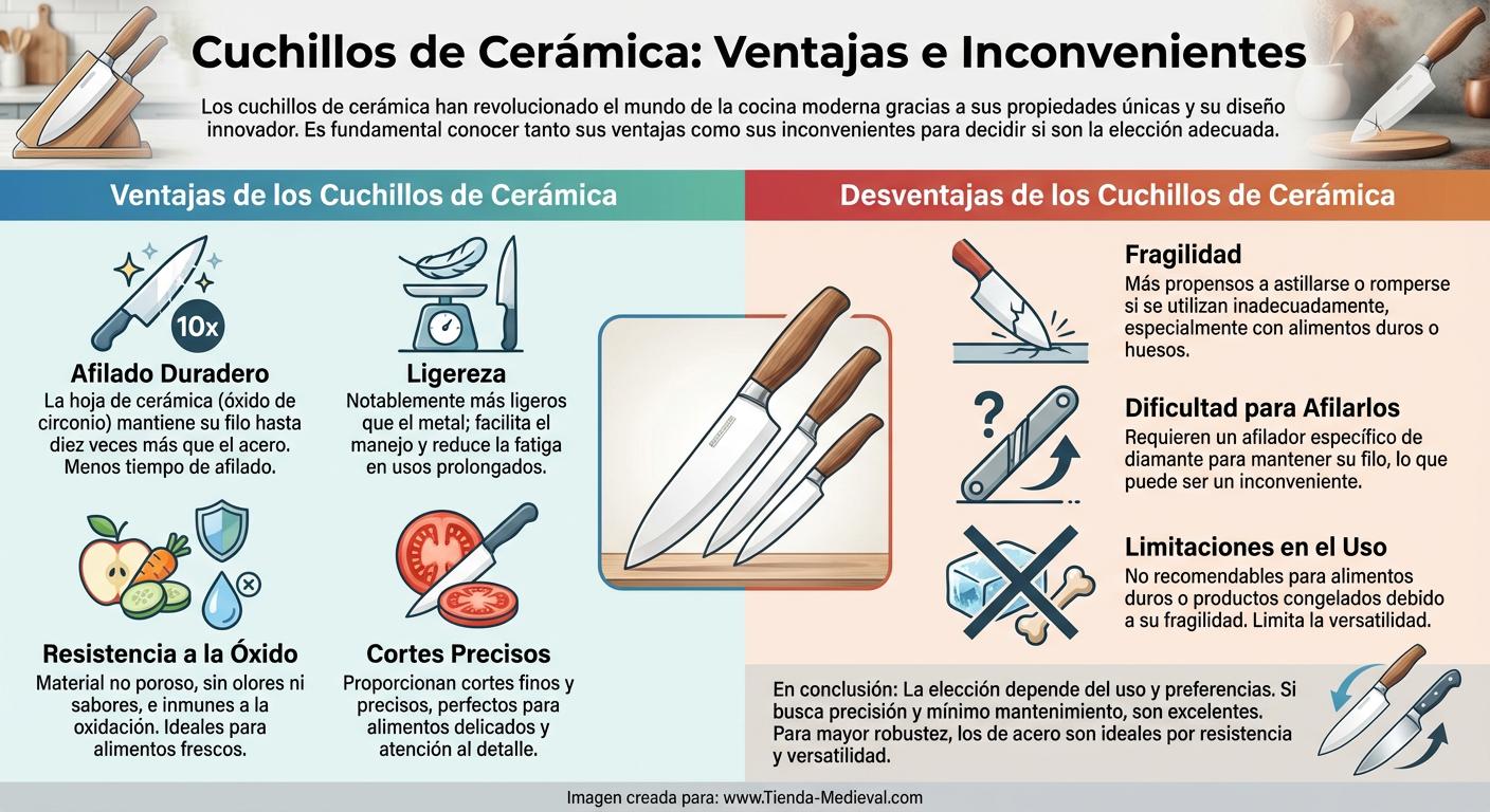 Cuchillos de Cerámica: ventajas e inconvenientes