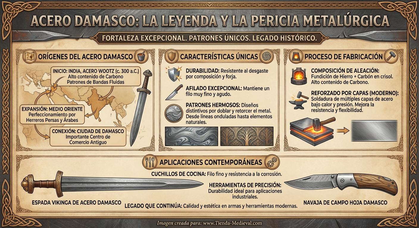 ¿Qué es el Acero Damasco?