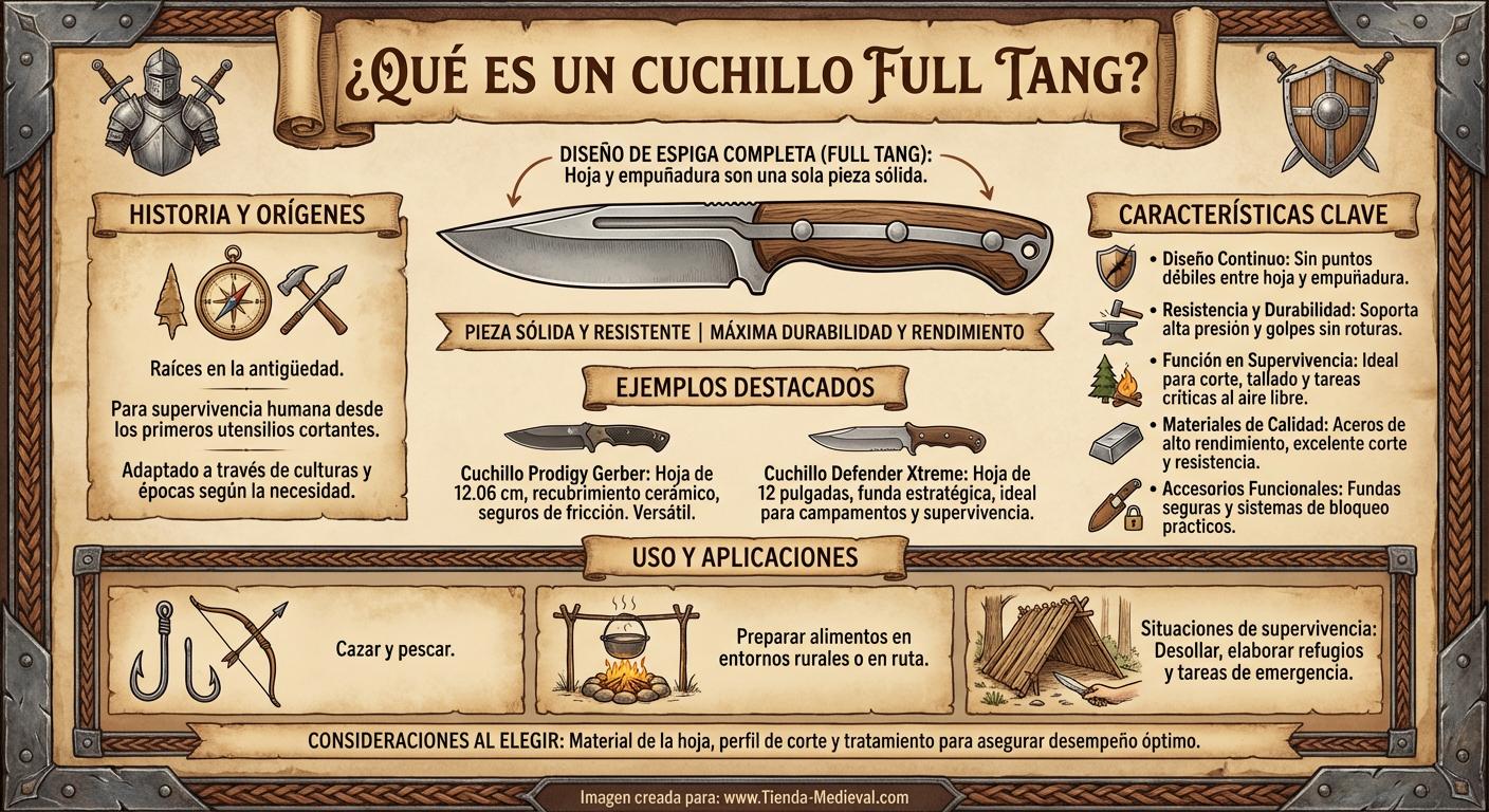 ¿Qué es un cuchillo Full Tang?