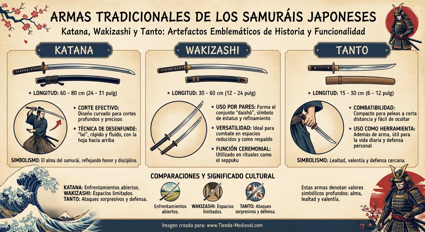 Katana, Wakizashi y Tanto