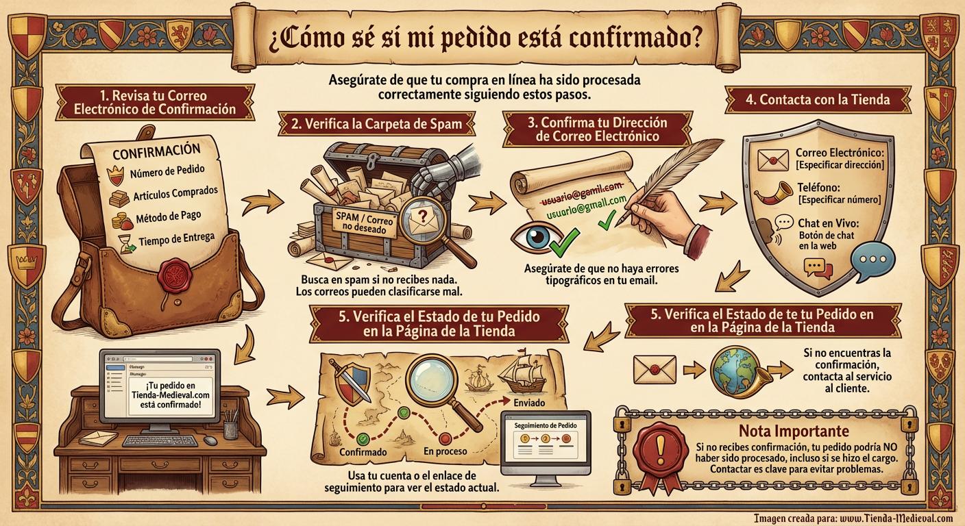 ¿Cómo sé si mi pedido está confirmado?
