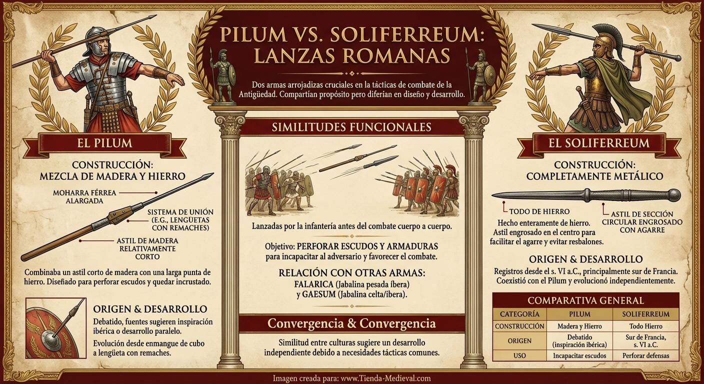 Pilum Vs. Soliferreum: lanzas romanas