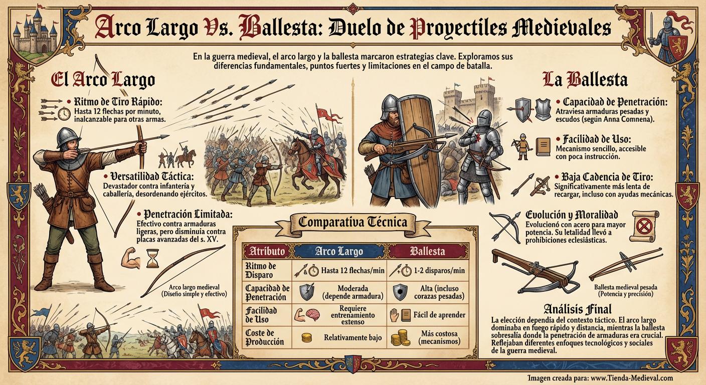 Arco largo Vs. Ballesta