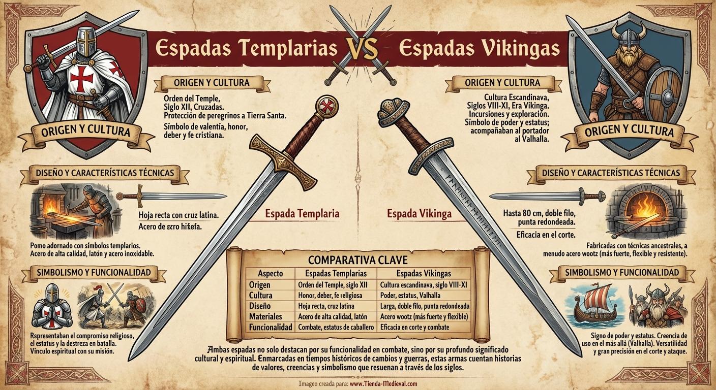 Espadas Templarias Vs. Espadas Vikingas