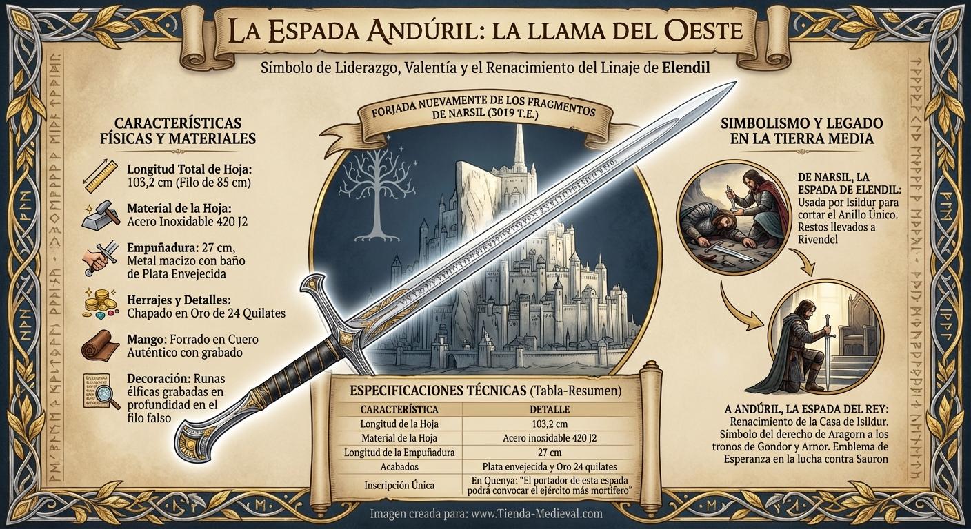 ¿Cómo es la Espada Andúril?