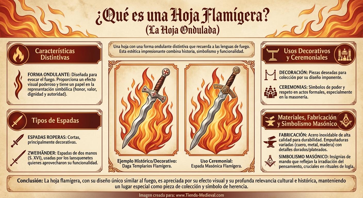 ¿Qué es una hoja flamígera?