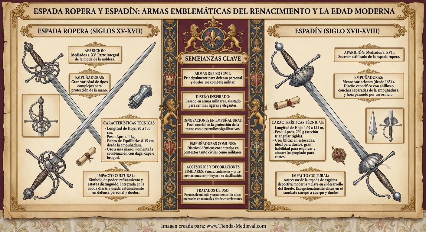 Espada Ropera y Espadín