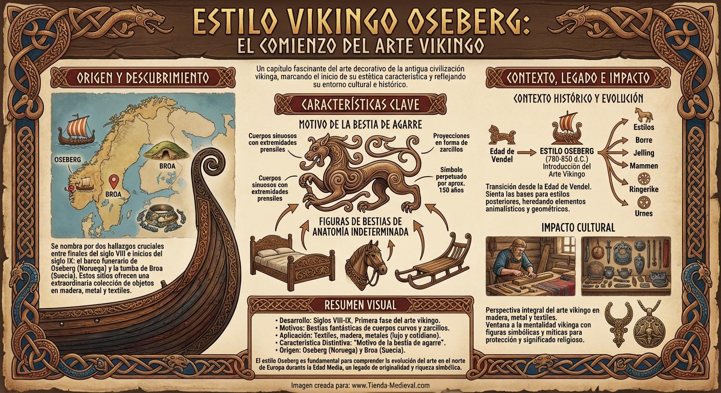 ¿Qué es el estilo vikingo Oseberg?